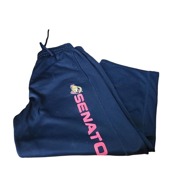 NHL hockey Ottawa Senators black red drawstring sweatpants SUPER COMFORTABLE - Picture 4 of 6